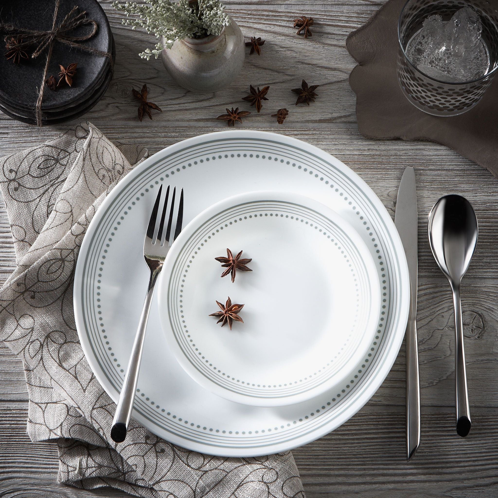 Corelle® Mystic Gray 78-piece Dinnerware Set. Service for 12 - Image 3