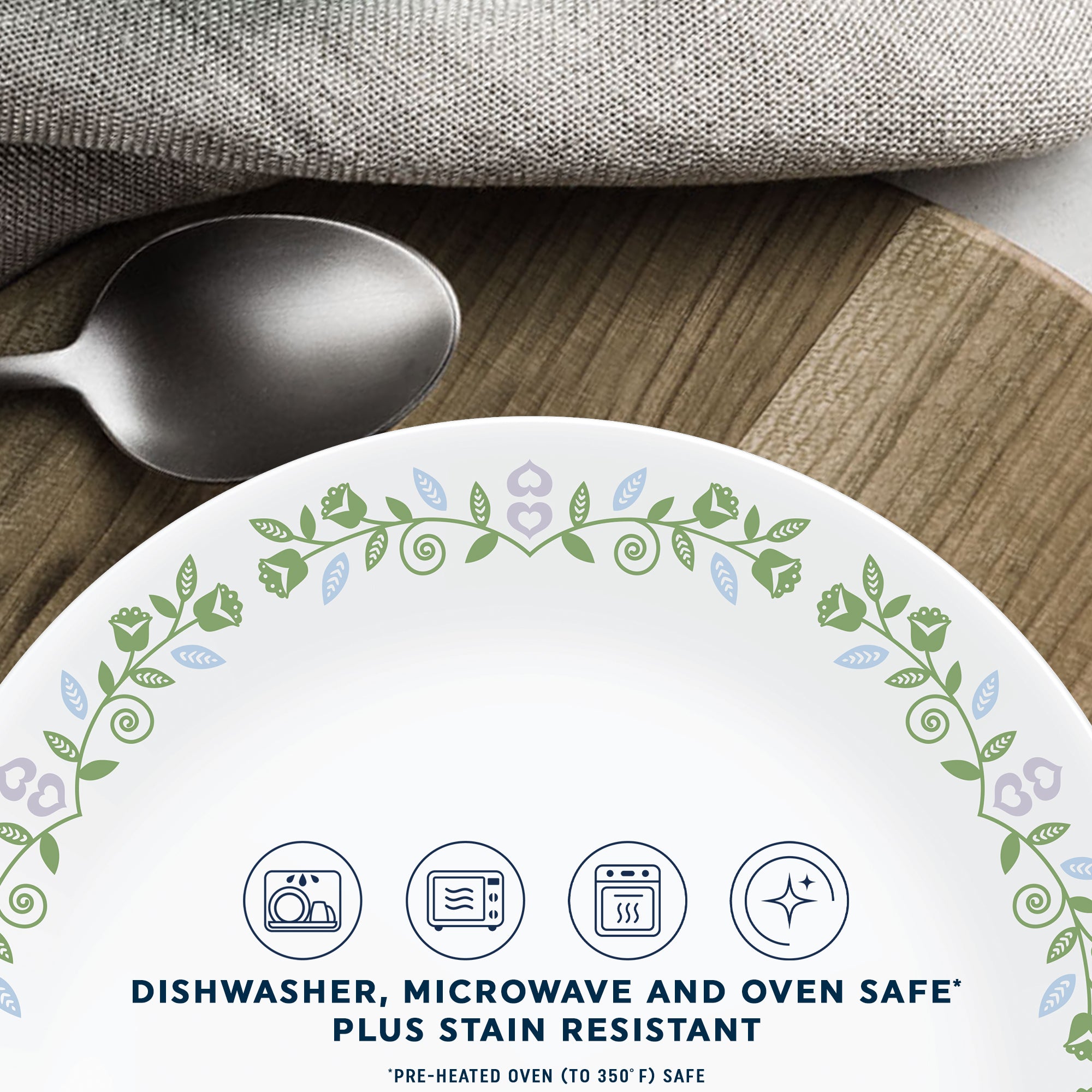 Corelle® Bryndle 12-Piece Glass Dinnerware Set. Service for 4 - Image 4