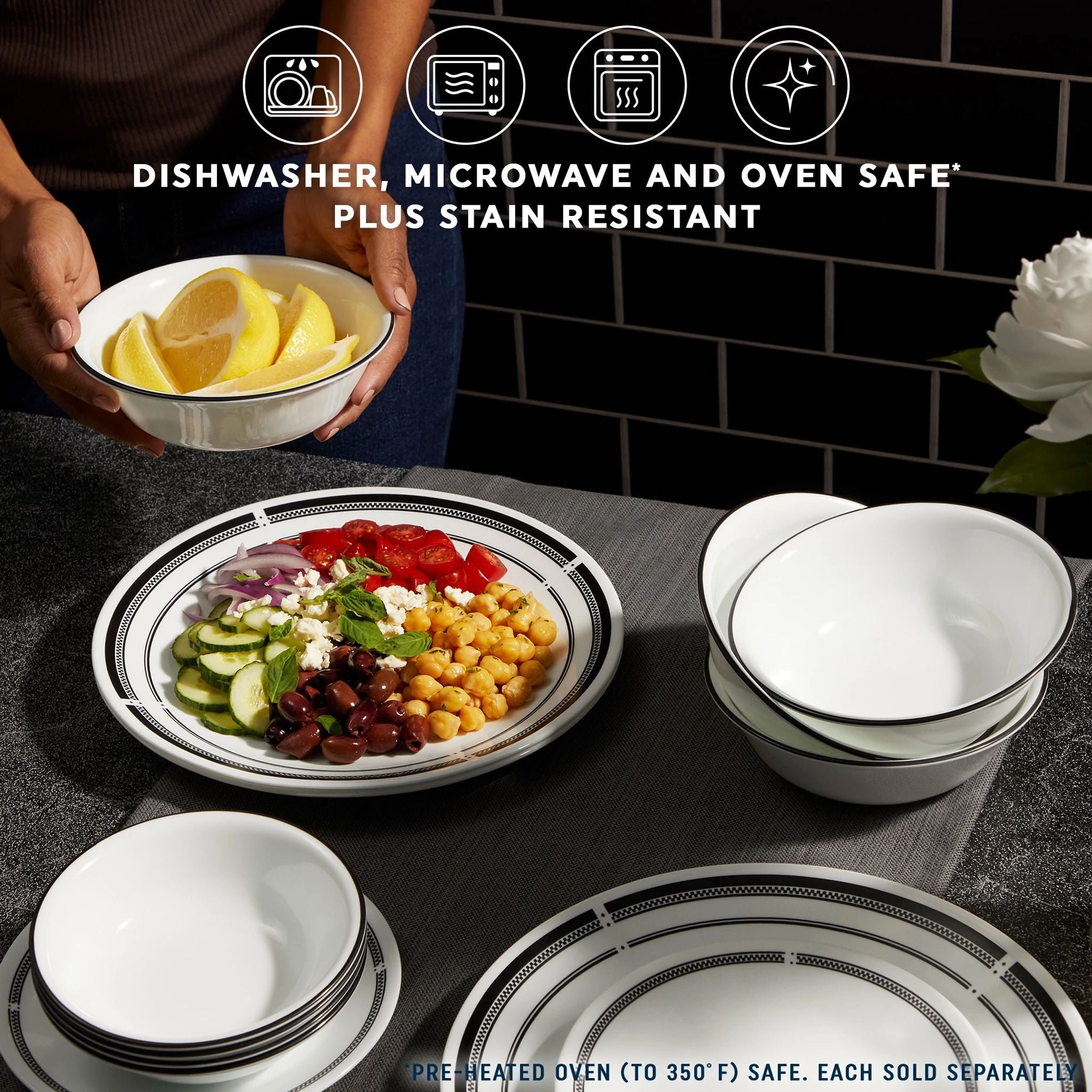 Corelle® Brasserie 8.5 Salad Plate. 6-pack - Image 3