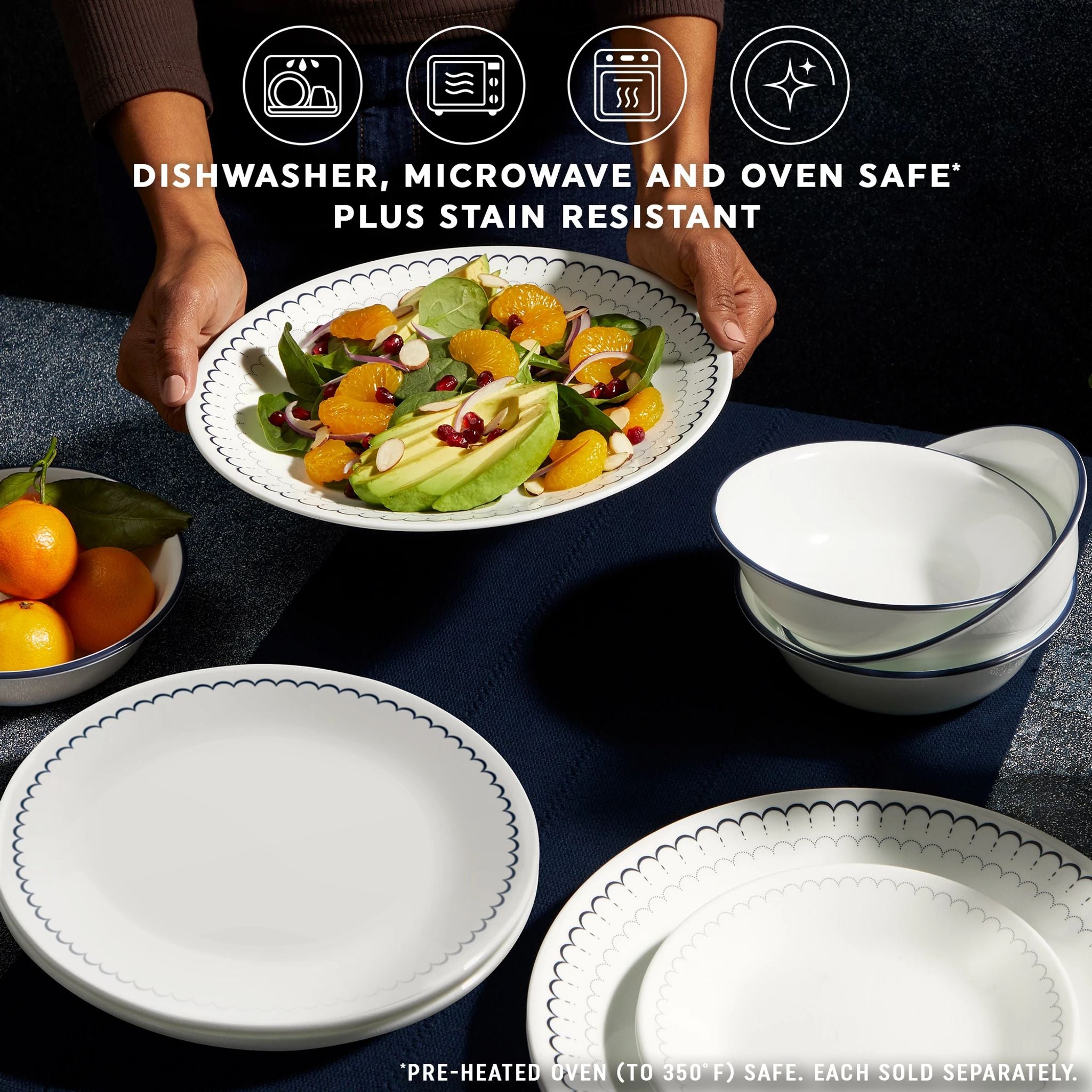 Corelle® Caspian Lace 8.5 Lunch Plate. 6 pack - Image 5