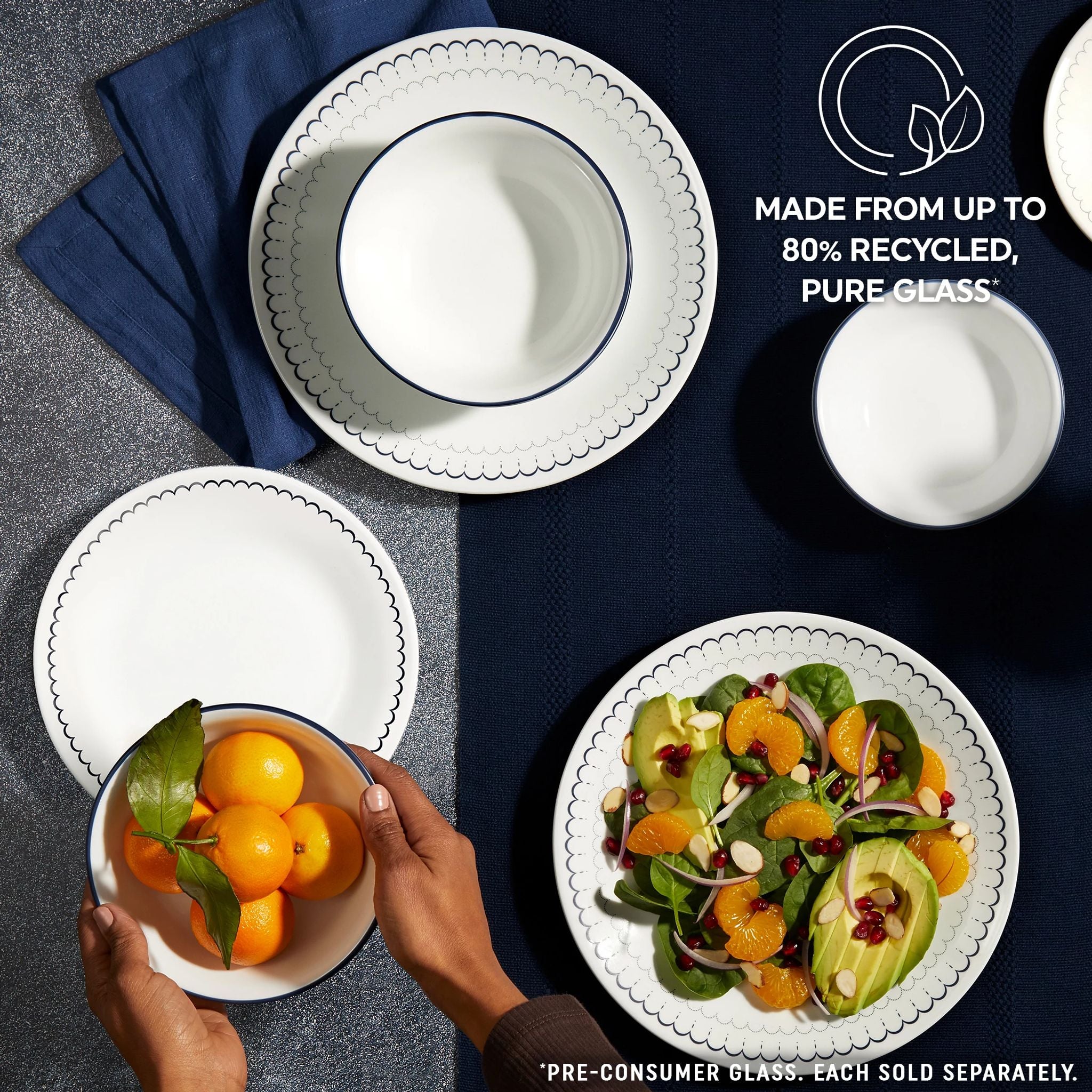 Corelle® Caspian Lace 8.5 Lunch Plate. 6 pack - Image 6