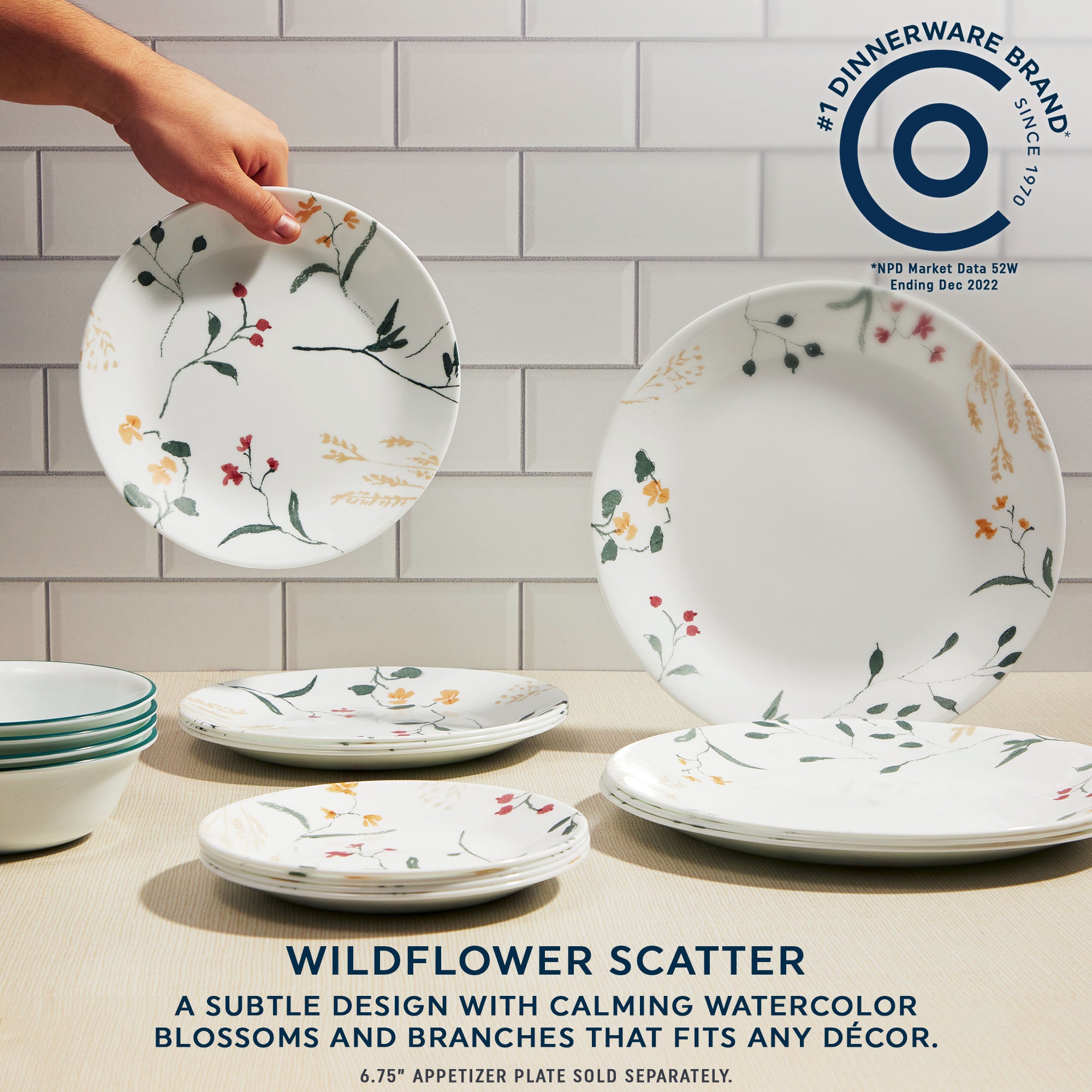 Corelle® Wildflower Scatter 12-piece Dinnerware Set. Service for 4 - Image 4