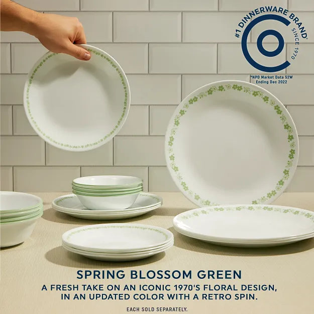 Corelle® Spring Blossom Green 6.75 Appetizer Plate - Image 2