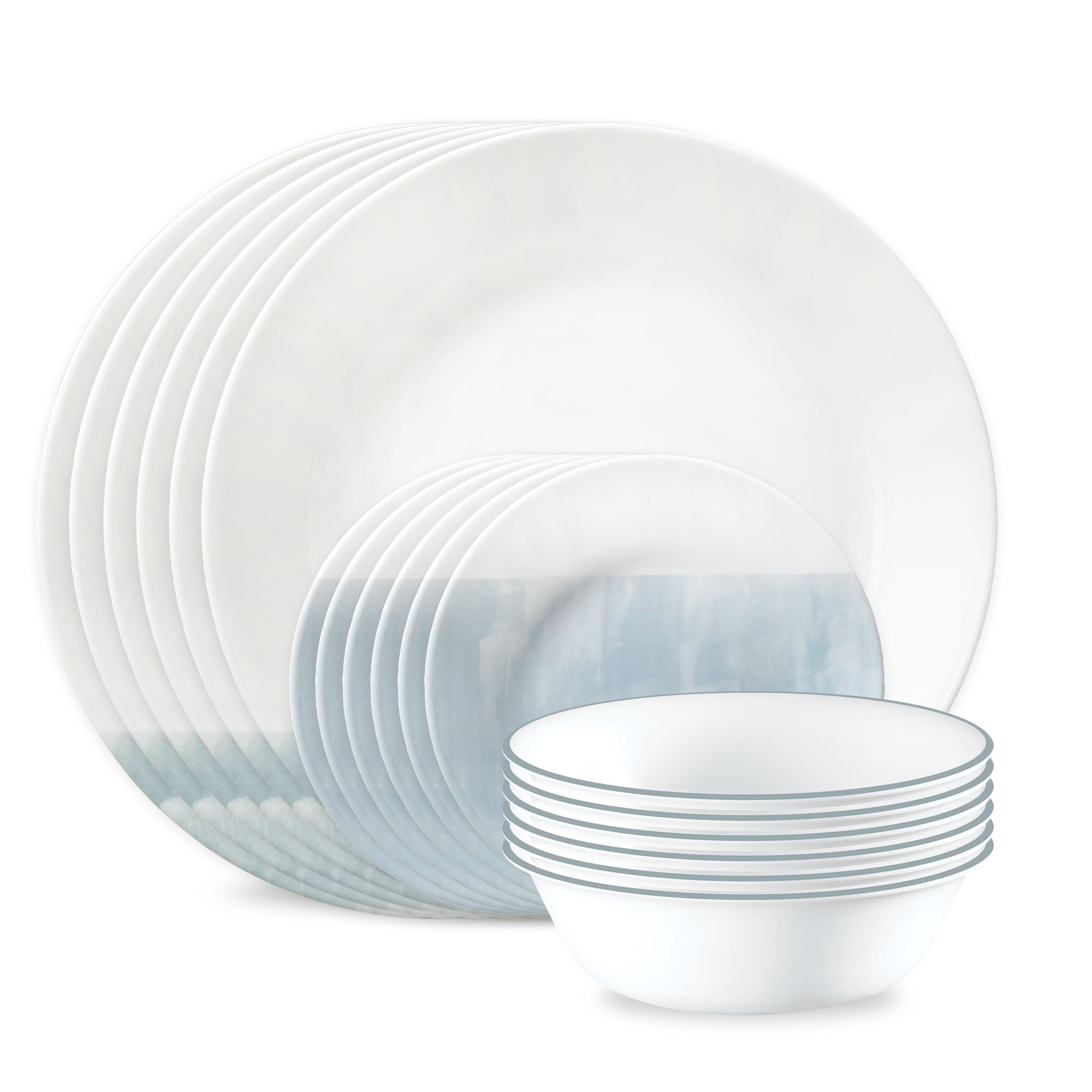 Corelle® Foggy Seas 18-piece Dinnerware Set. Service for 6